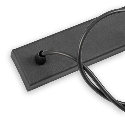 Pakaramā lustra ALBA 3xE27/15W/230V melna/brūna