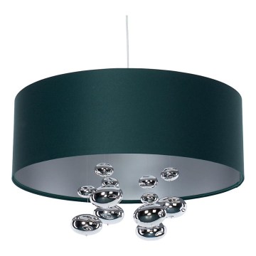 Pakaramā lustra ar kabeli BUBBLE 1xE27/60W/230V Ø 50 cm zaļa