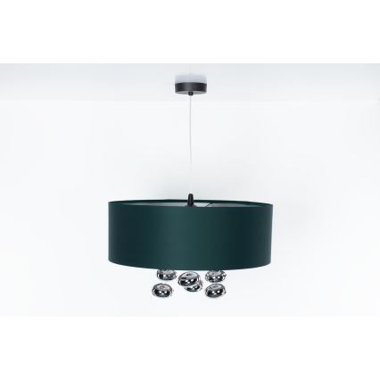 Pakaramā lustra ar kabeli BUBBLE 1xE27/60W/230V Ø 50 cm zaļa