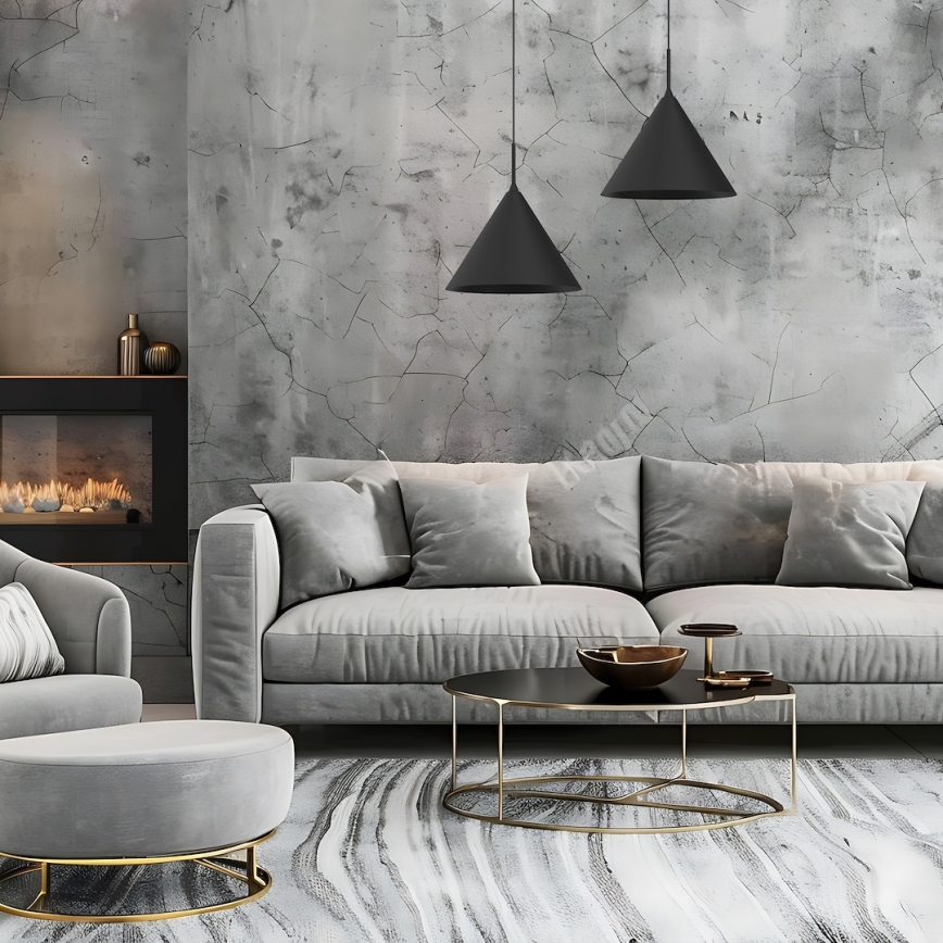 Pakaramā lustra ar kabeli CAPITAL 1xGX53/15W/230V Ø 32 cm melna