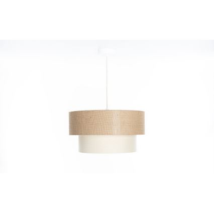 Pakaramā lustra ar kabeli DUO 1xE27/60W/230V Ø 40 cm bēša/krēmīga