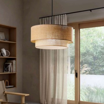 Pakaramā lustra ar kabeli NATURA 1xE27/40W/230V brūna