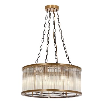 Pakaramā lustra ar trosi CRYSTALLINE 8xE27/40W/230V bronzas krāsā