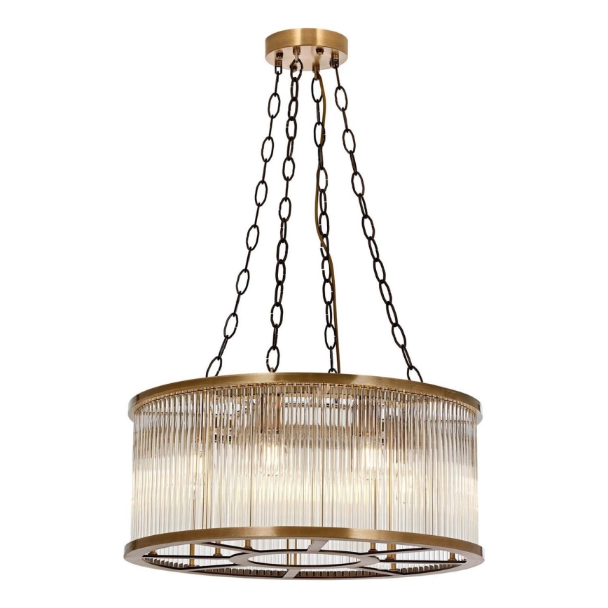 Pakaramā lustra ar trosi CRYSTALLINE 8xE27/40W/230V bronzas krāsā