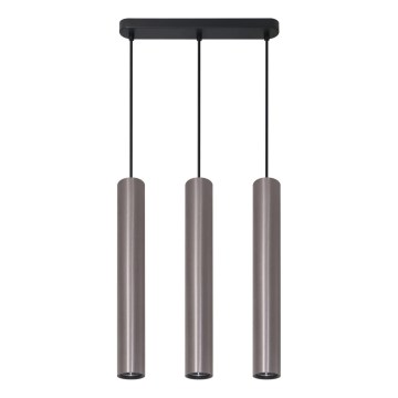Pakaramā lustra ar trosi LUNGOMARE 3xGU10/10W/230V matēts hroms