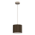 Pakaramā lustra ar vadu ARDEN 1xE27/15W/230V Ø 18 cm, bēša/brūna