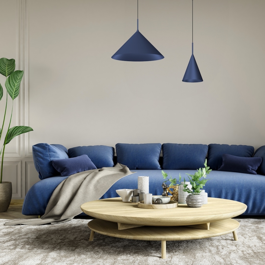 Pakaramā lustra ar vadu CAPITAL 1xGX53/15W/230V Ø 46 cm zila