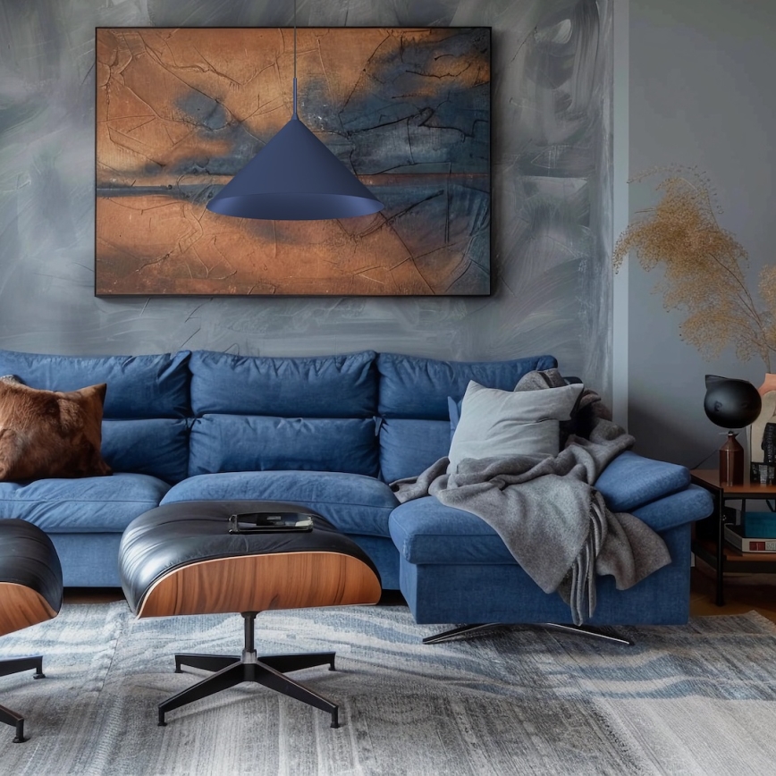 Pakaramā lustra ar vadu CAPITAL 1xGX53/15W/230V Ø 46 cm zila