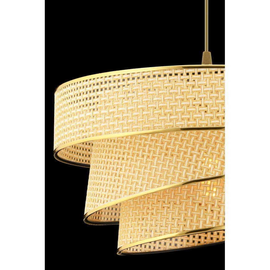 Pakaramā lustra ar vadu COUPER 1xE27/60W/230V bēša/zelta