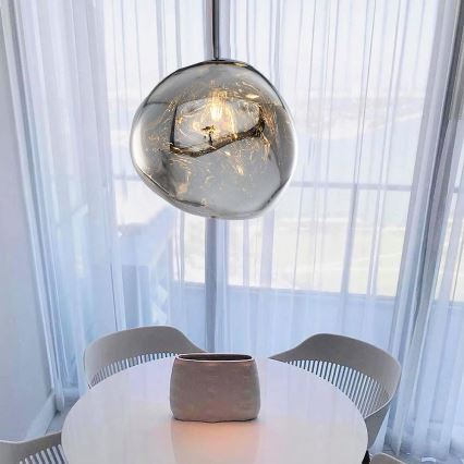 Pakaramā lustra ar vadu CRUMPLED 1xE27/24W/230V Ø 36 cm dūmota