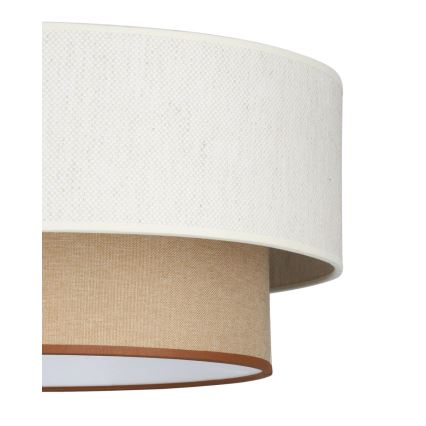 Pakaramā lustra ar vadu NATIA 1xE27/60W/230V Ø 45 cm balta/brūna