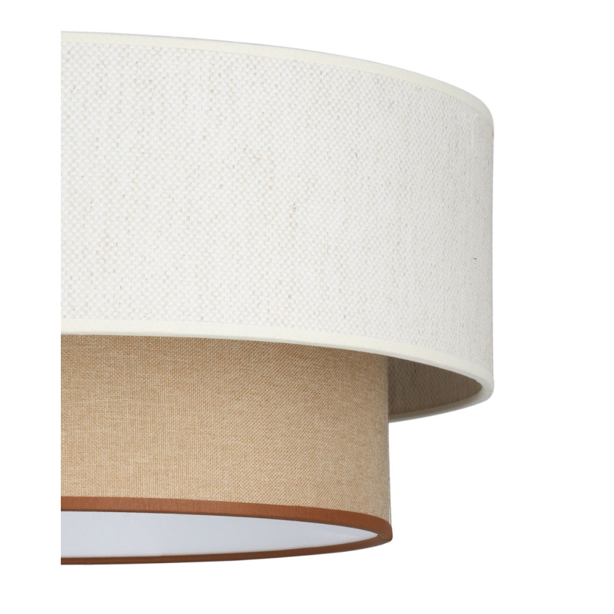 Pakaramā lustra ar vadu NATIA 1xE27/60W/230V Ø 45 cm balta/brūna