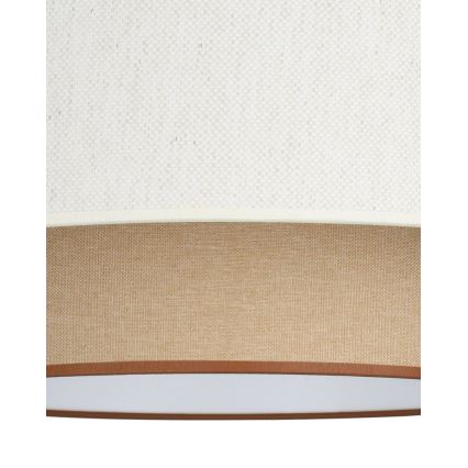 Pakaramā lustra ar vadu NATIA 1xE27/60W/230V Ø 45 cm balta/brūna