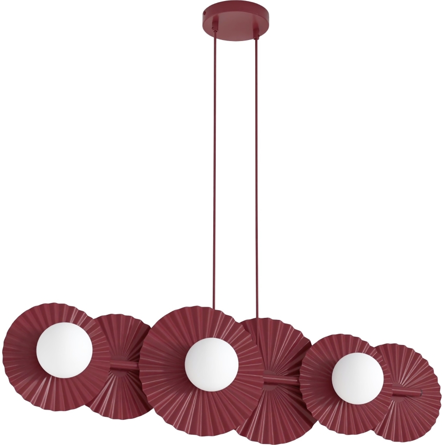 Pakaramā lustra ar vadu UMBRA 6xG9/8W/230V sarkana