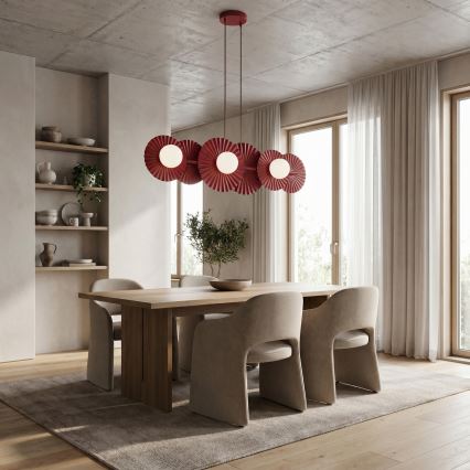 Pakaramā lustra ar vadu UMBRA 6xG9/8W/230V sarkana