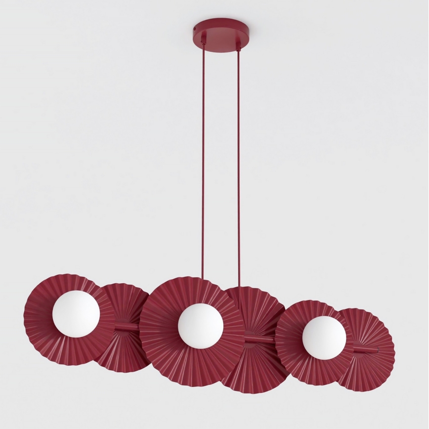 Pakaramā lustra ar vadu UMBRA 6xG9/8W/230V sarkana