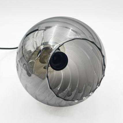 Pakaramā lustra ar vadu VELLO 1xE27/15W/230V melna/dūmaina bēša/melna