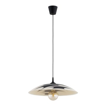 Pakaramā lustra ARMI 1xE27/15W/230V melna/bēša