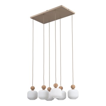 Pakaramā lustra BALLO uz troses 6xE14/10W/230V bēša