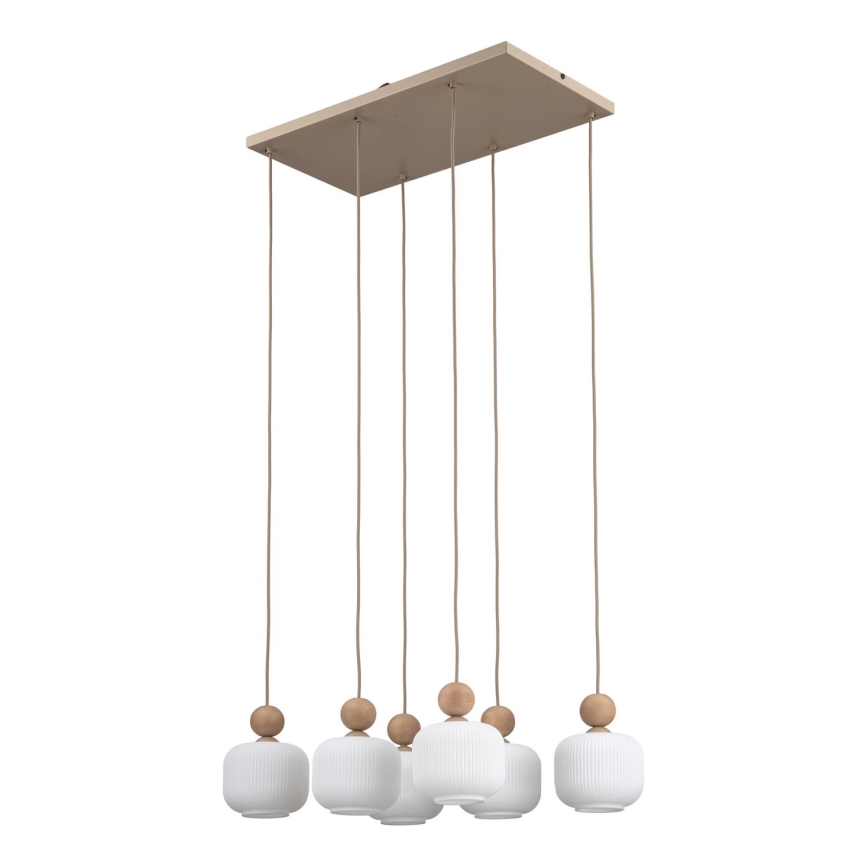 Pakaramā lustra BALLO uz troses 6xE14/10W/230V bēša