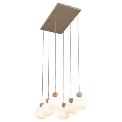 Pakaramā lustra BALLO uz troses 6xE14/10W/230V bēša