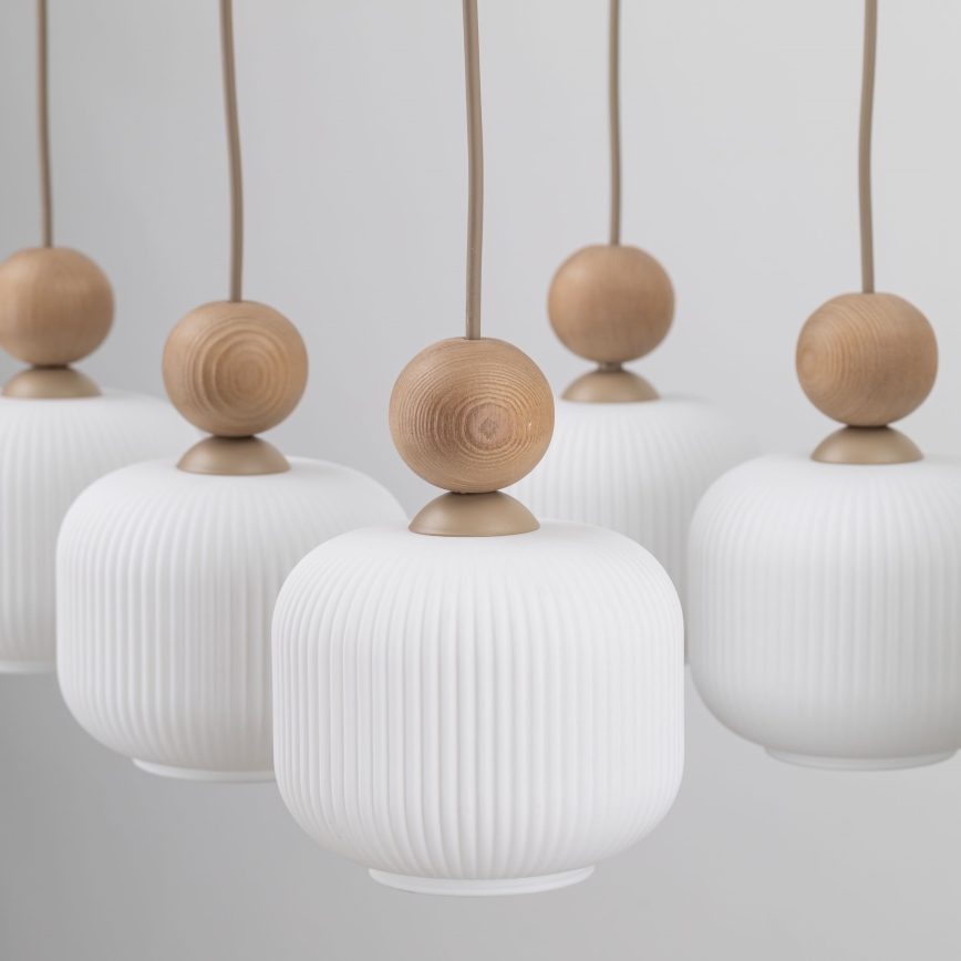 Pakaramā lustra BALLO uz troses 6xE14/10W/230V bēša