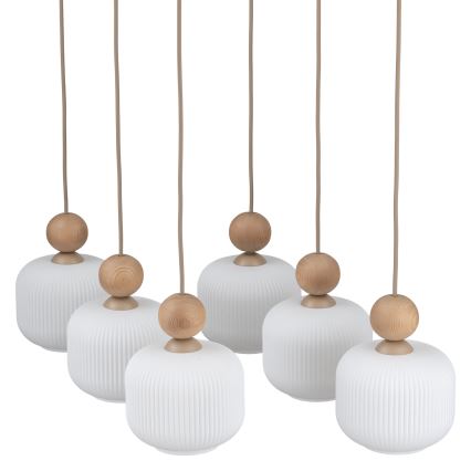 Pakaramā lustra BALLO uz troses 6xE14/10W/230V bēša