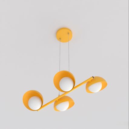 Pakaramā lustra BOOM 4xG9/8W/230V oranžā