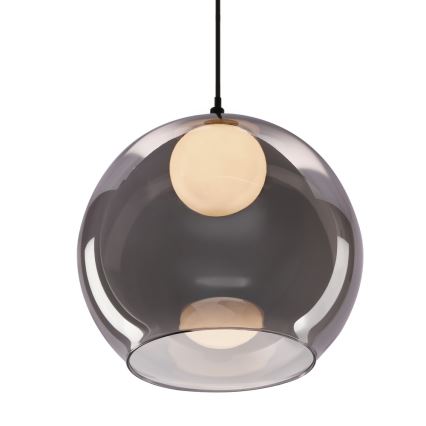 Pakaramā lustra BRIN 1xG9/15W/230V dūmakaini melna