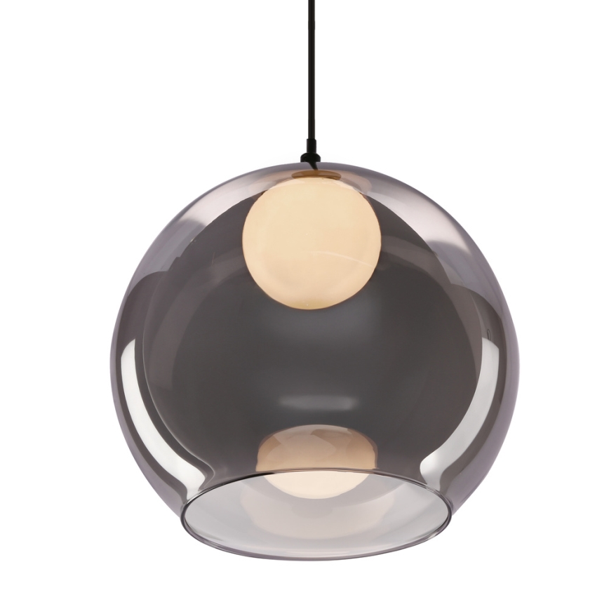 Pakaramā lustra BRIN 1xG9/15W/230V dūmakaini melna