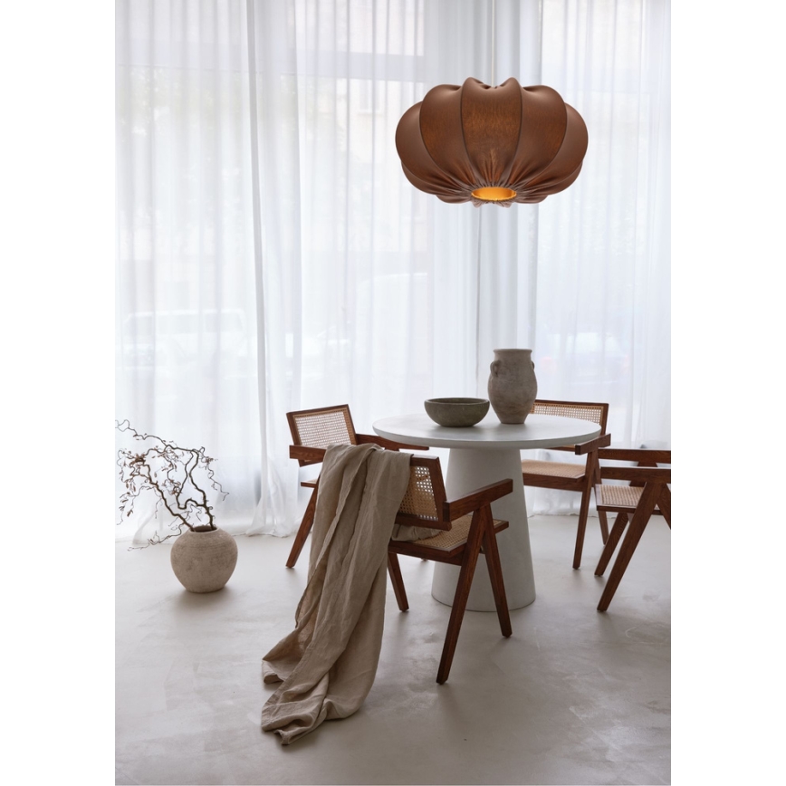 Pakaramā lustra CAFEE 1xE27/40W/230V Ø 52 cm brūna