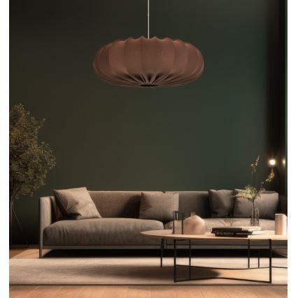 Pakaramā lustra CAFEE 1xE27/40W/230V Ø 52 cm brūna