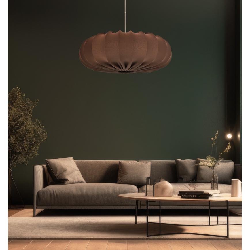Pakaramā lustra CAFEE 1xE27/40W/230V Ø 52 cm brūna