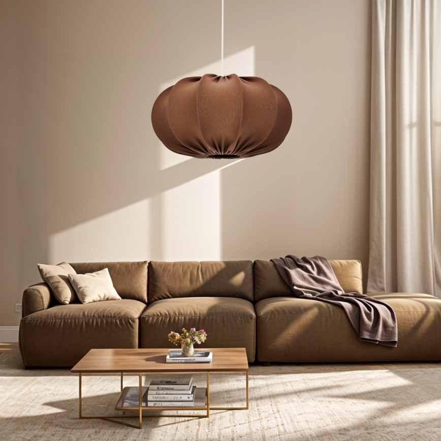 Pakaramā lustra CAFEE 1xE27/40W/230V Ø 52 cm brūna