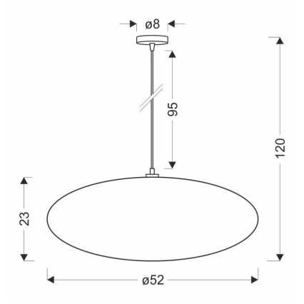 Pakaramā lustra CAFEE 1xE27/40W/230V Ø 52 cm brūna
