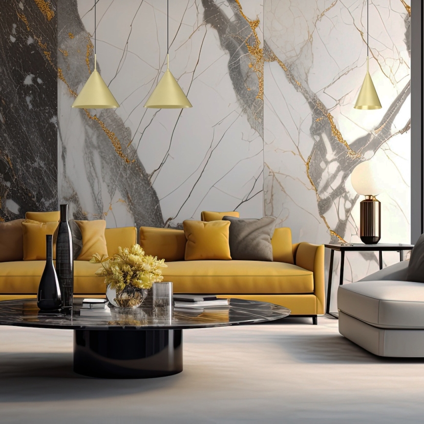 Pakaramā lustra CAPITAL, 1xGX53/15W/230V, Ø 32 cm, zelta