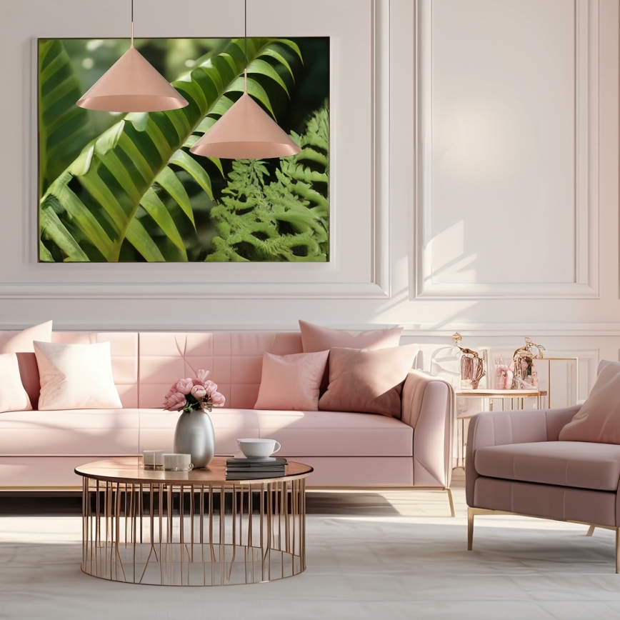 Pakaramā lustra CAPITAL 1xGX53/15W/230V Ø 46 cm rožu zelts