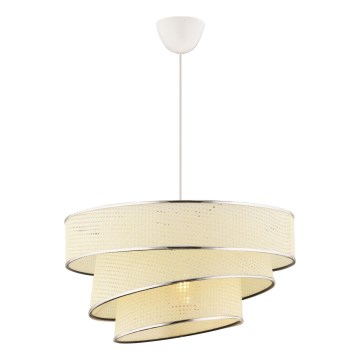 Pakaramā lustra COUPER 1xE27/60W/230V balta/spīdīgs hroms