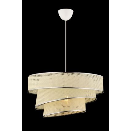 Pakaramā lustra COUPER 1xE27/60W/230V balta/spīdīgs hroms