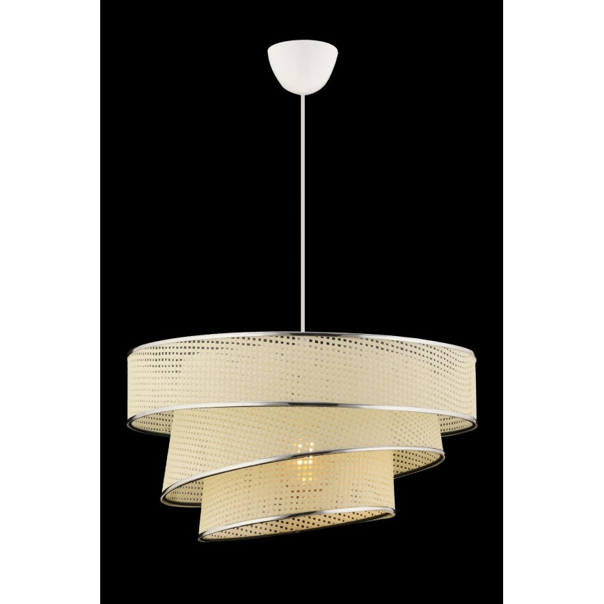 Pakaramā lustra COUPER 1xE27/60W/230V balta/spīdīgs hroms