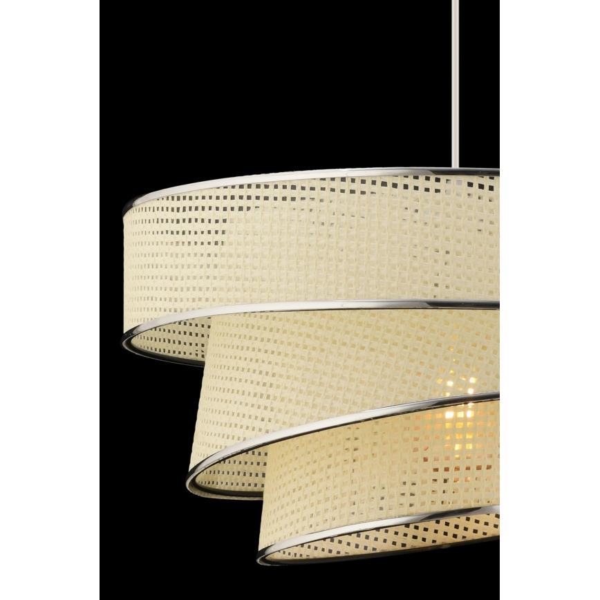 Pakaramā lustra COUPER 1xE27/60W/230V balta/spīdīgs hroms