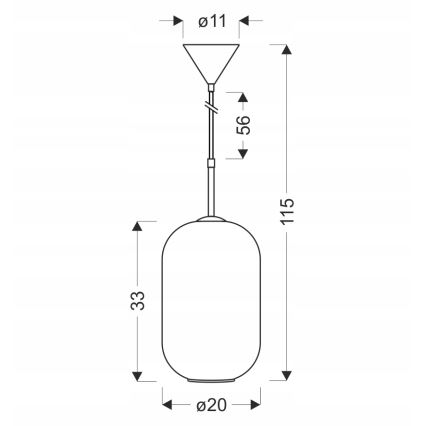 Pakaramā lustra CRESTO ar vadu 1xE27/40W/230V balta/zelta