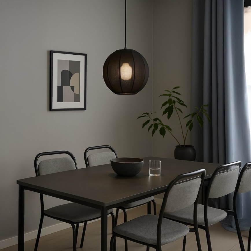 Pakaramā lustra DANA 1xE27/15W/230V, Ø 25 cm, melna