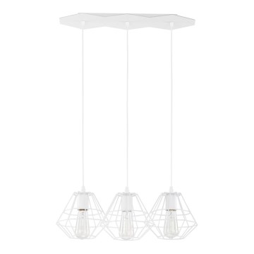 Pakaramā lustra DIAMOND 3xE27/60W/230V balta