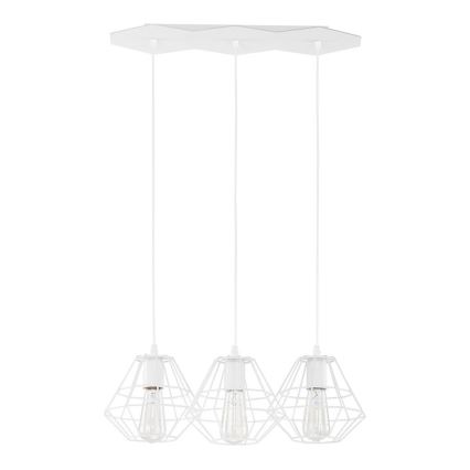 Pakaramā lustra DIAMOND 3xE27/60W/230V balta