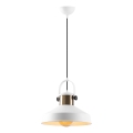 Pakaramā lustra DODO uz vada 1xE27/40W/230V, balta/bronzas apdare