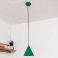 Pakaramā lustra ETNA II uz vada 1xE27/15W/230V Ø 18,5 cm zaļa