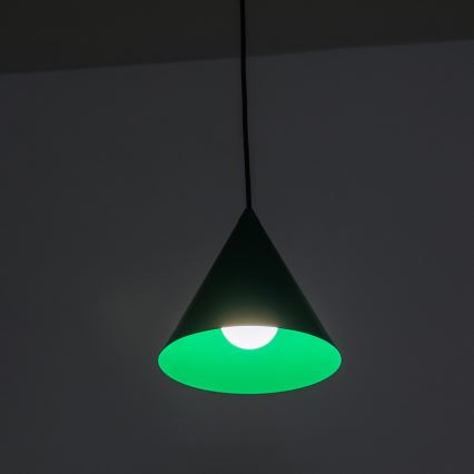 Pakaramā lustra ETNA II uz vada 1xE27/15W/230V Ø 18,5 cm zaļa