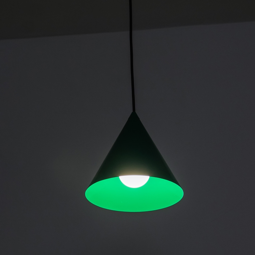 Pakaramā lustra ETNA II uz vada 1xE27/15W/230V Ø 18,5 cm zaļa