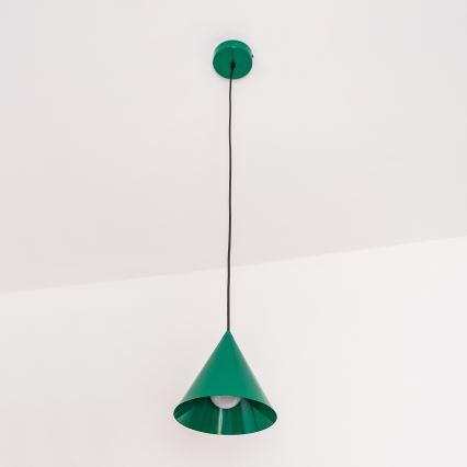 Pakaramā lustra ETNA II uz vada 1xE27/15W/230V Ø 18,5 cm zaļa